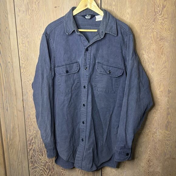 Woolrich Other - Woolrich Men Size XL Blue Long Sleeve Button Up Shirt Flap Pockets EUC